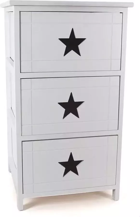 Decor life Decorlife Ladekast 3 Lades Wit 40x240x90cm