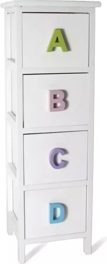 Decor life Decorlife Ladekast Dafne 4 Lades 40x30x57 cm