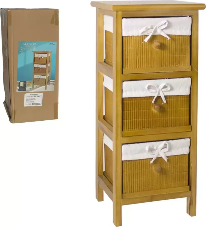 Decor life Decorlife Ladekast Marion 3 Lades 40x30x57 5 cm