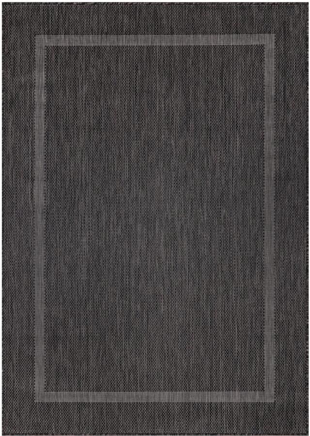 Decor24-AY Buitenkleed vloerkleed Relax (zwart) 80x250 cm