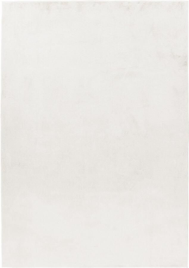 Decor24-AY Hoogpolig vloerkleed Pouffy (crème) 160x230 cm