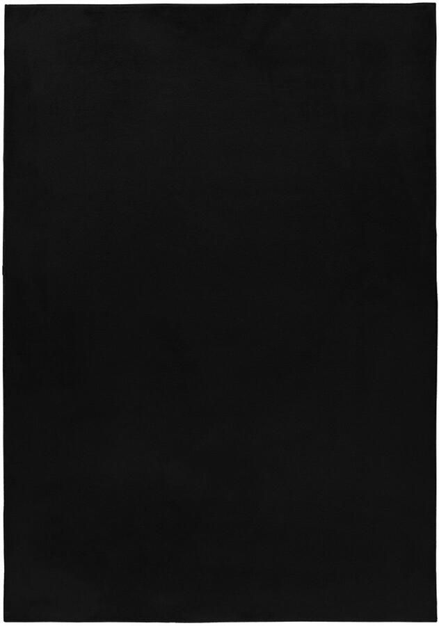 Decor24-AY Hoogpolig vloerkleed Pouffy (zwart) 160x230 cm