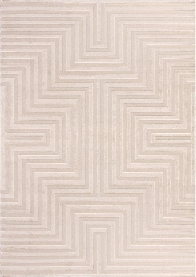 Decor24-AY Laagpolig vloerkleed Sahara (beige 1111) 80x250 cm
