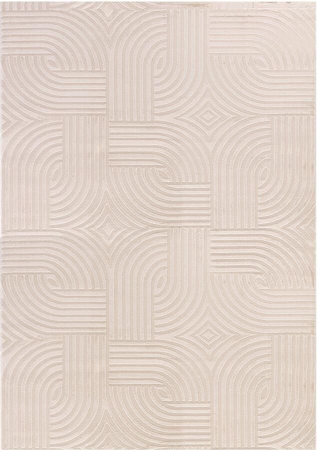 Decor24-AY Laagpolig vloerkleed Sahara (beige 1112) 80x150 cm