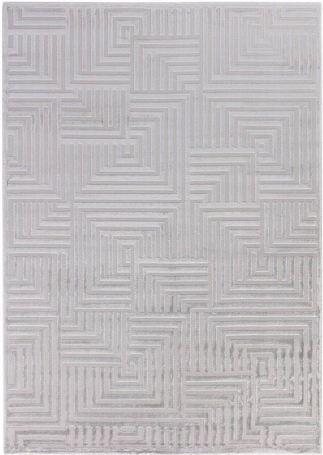 Decor24-AY Laagpolig vloerkleed Sahara (zilver 1114) 280x370 cm