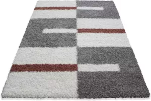Decor24-AY Extra hoogpolig en modern vloerkleed Gala terra 80x150 cm