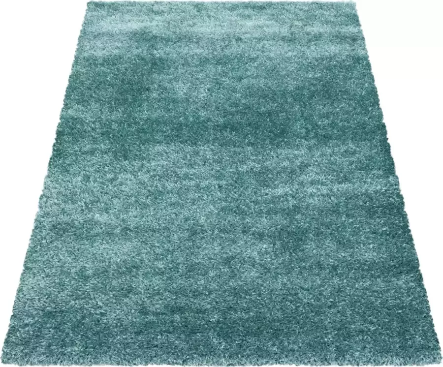 Decor24-AY Extra hoogpolig shaggy vloerkleed Brilliant aqua 200x290 cm