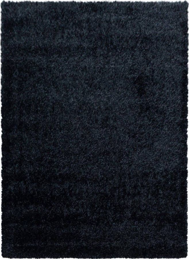 decor24-AY Extra hoogpolig shaggy vloerkleed Brilliant black 240x340 cm