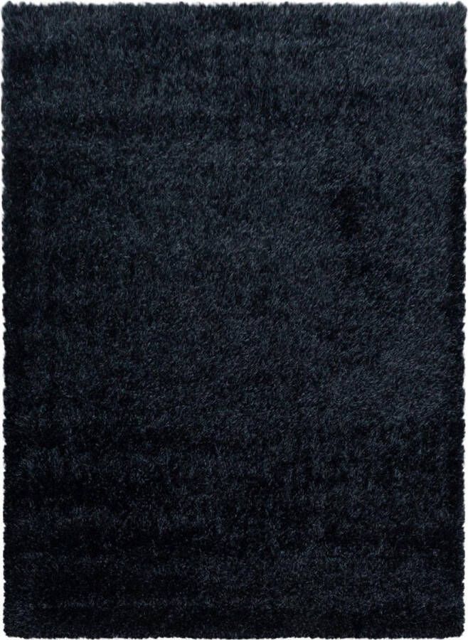Decor24-AY Extra hoogpolig shaggy vloerkleed Brilliant black 240x340 cm