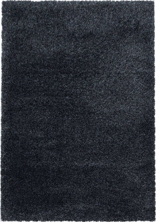 Decor24-AY Extra hoogpolig shaggy vloerkleed Fluffy antraciet 80x250 cm