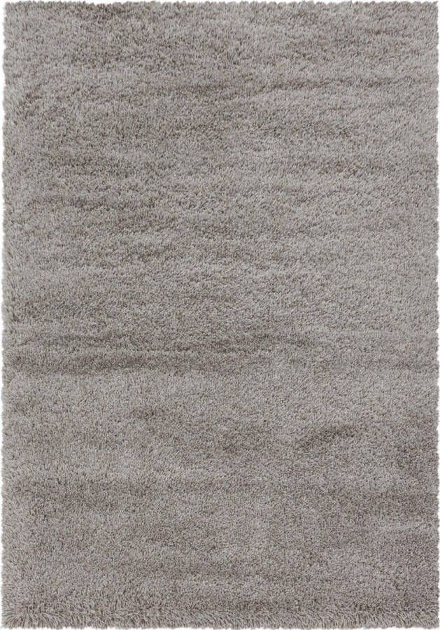Decor24-AY Extra hoogpolig shaggy vloerkleed Fluffy beige 80x250 cm