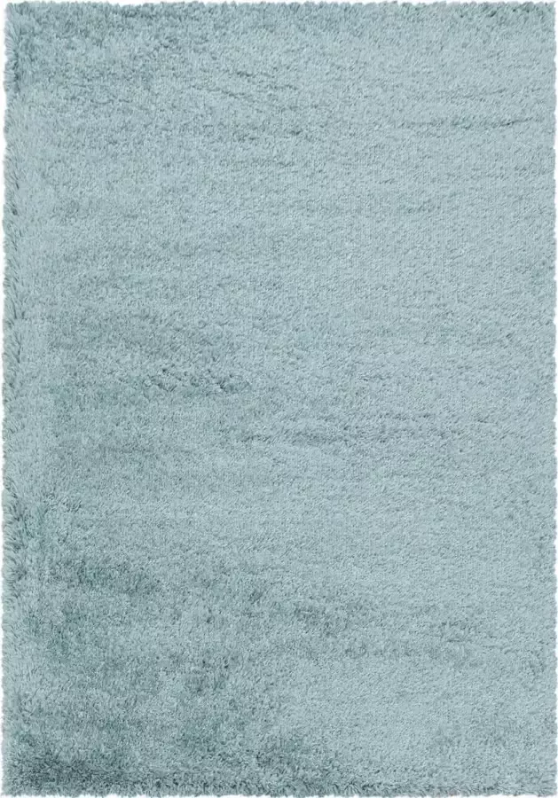 Decor24-AY Extra hoogpolig shaggy vloerkleed Fluffy blauw 240x340 cm
