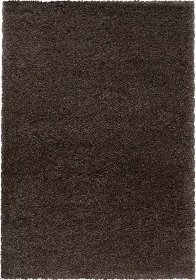 Decor24-AY Extra hoogpolig shaggy vloerkleed Fluffy bruin 80x250 cm