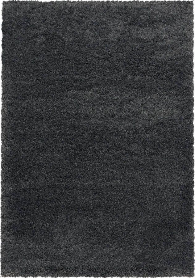 Decor24-AY Extra hoogpolig shaggy vloerkleed Fluffy grijs 160x230 cm
