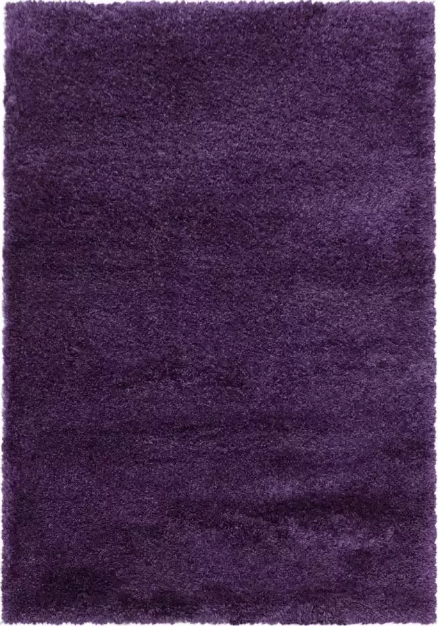 Decor24-AY Extra hoogpolig shaggy vloerkleed Fluffy lila 80x250 cm