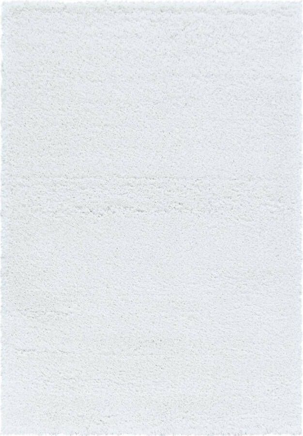 Decor24-AY Extra hoogpolig shaggy vloerkleed Fluffy wit 80x250 cm