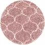 Decor24-AY Extra hoogpolig shaggy vloerkleed Salsa rond roze 80x80 cm - Thumbnail 2