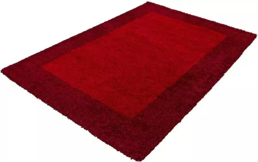 Decor24-AY Hoogpolig vloerkleed Life bordeaux rood 60x110 cm