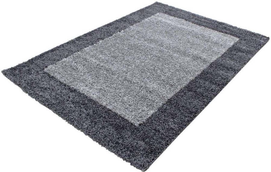 Decor24-AY Hoogpolig vloerkleed Life grijs 2-kleurig 200x290 cm