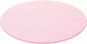 Decor24-AY Hoogpolig vloerkleed Life rond roze rond 120 cm