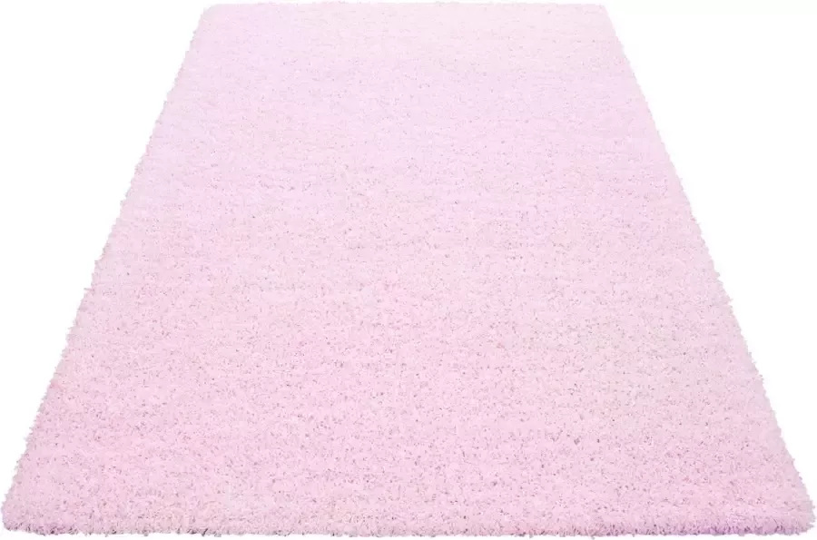 Decor24-AY Hoogpolig vloerkleed Life roze 100x200 cm