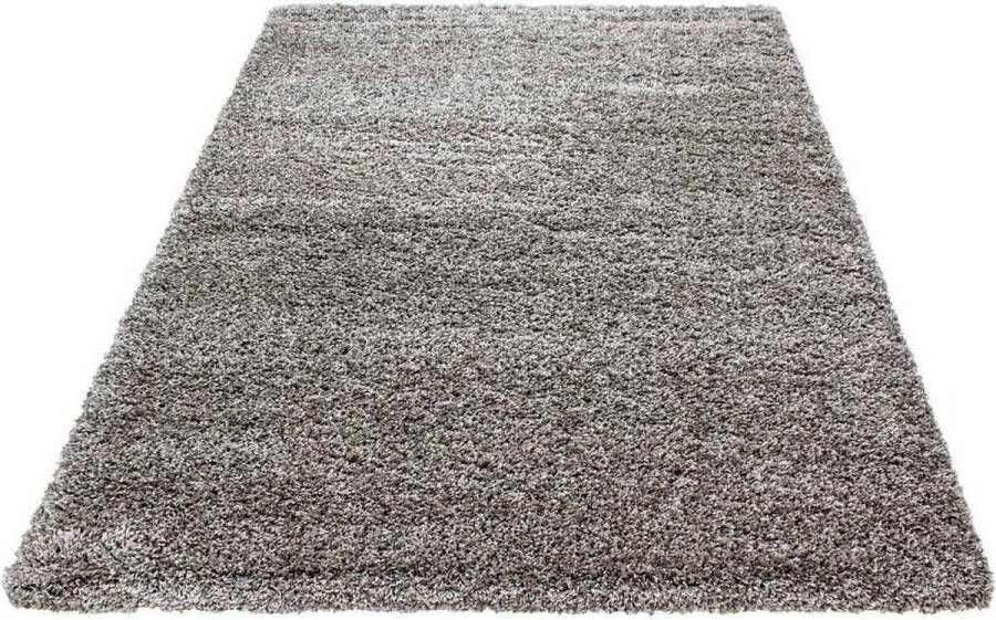 Decor24-AY Hoogpolig vloerkleed Life taupe 120x170 cm