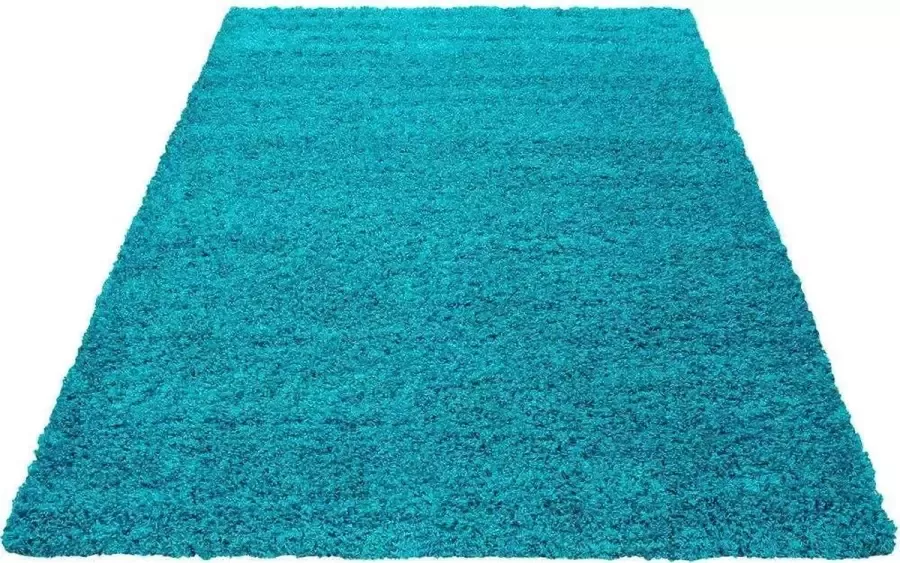 Decor24-AY Hoogpolig vloerkleed Life turquoise 120x170 cm