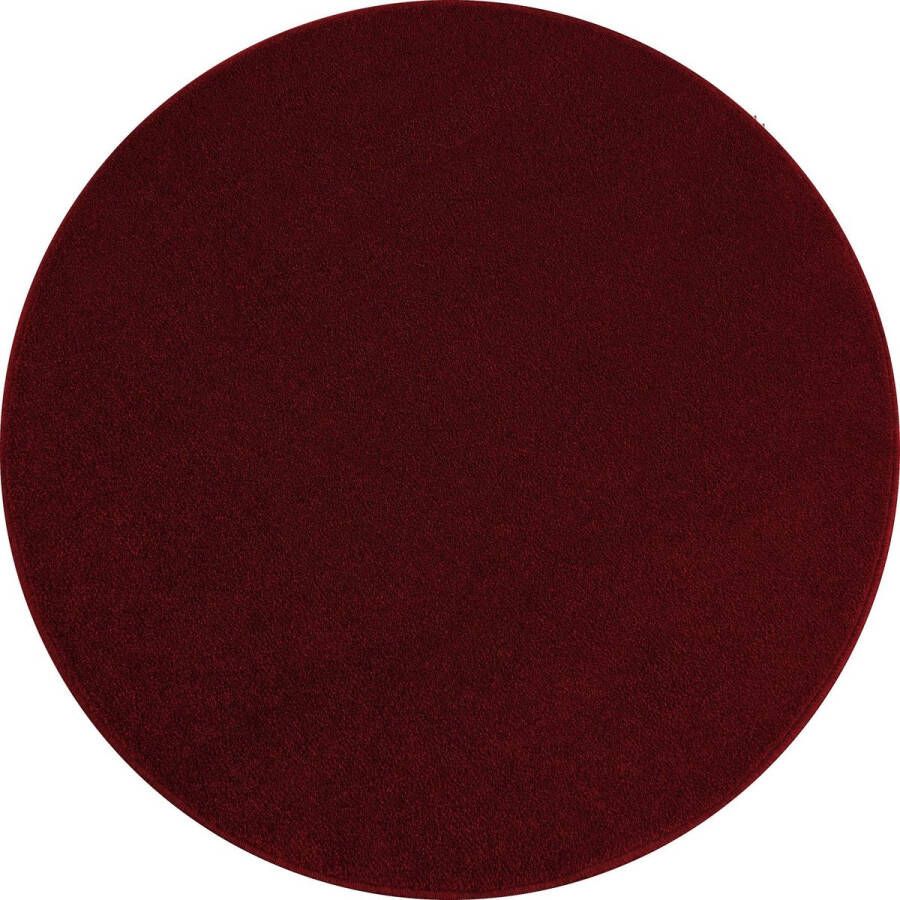 Decor24-AY Laagpolig vloerkleed Ata rood rond O 120 cm