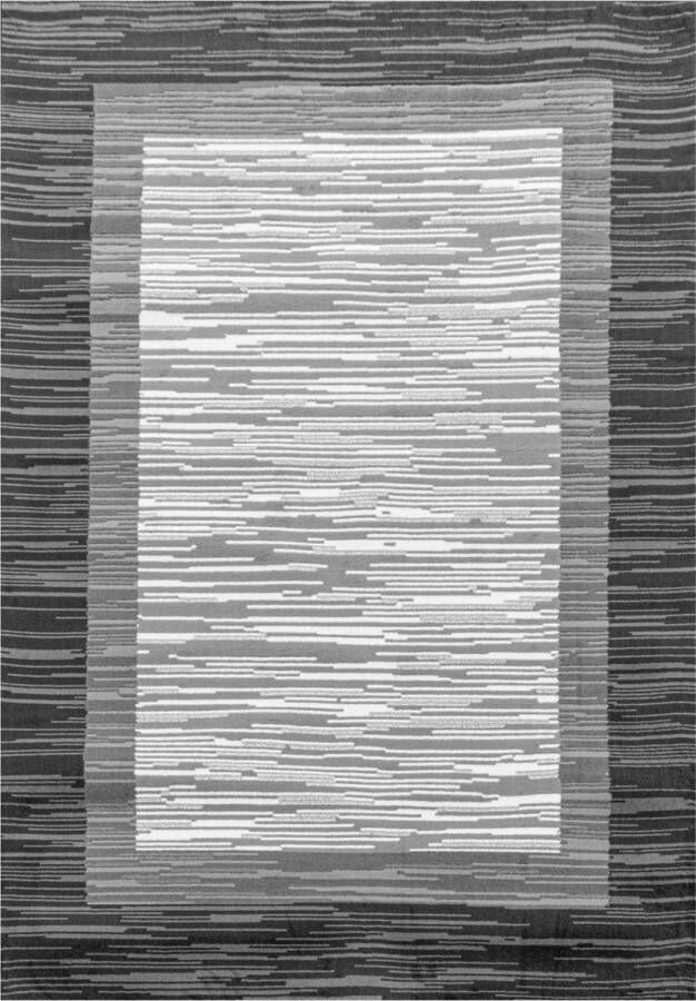 Decor24-AY Modern laagpolig vloerkleed Base grijs 2820 80x150 cm