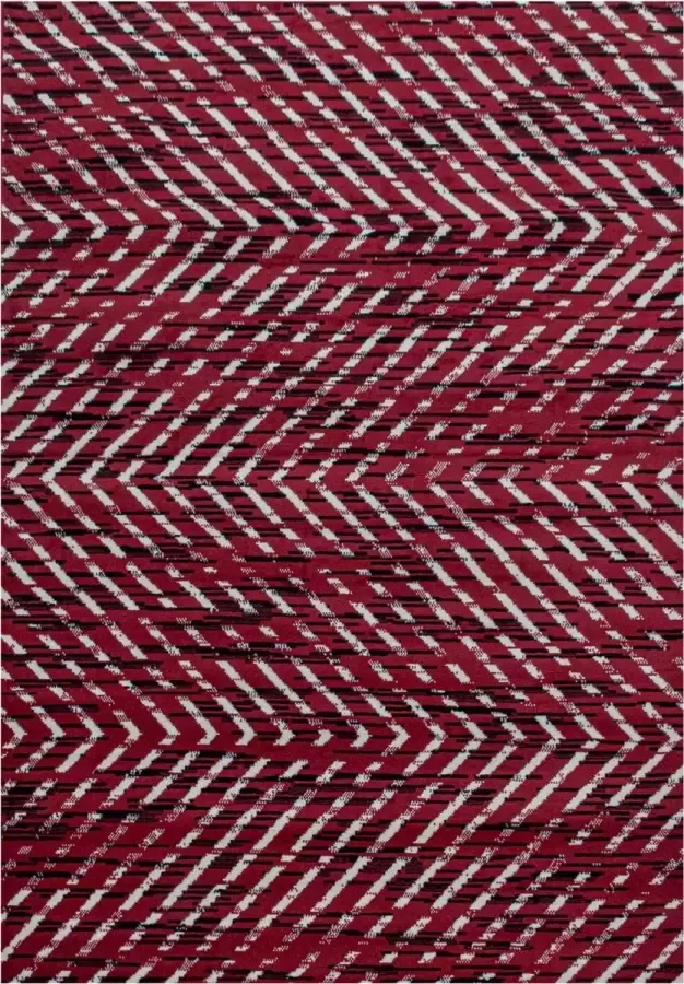 Decor24-AY Modern laagpolig vloerkleed Base rood 2810 140x200 cm