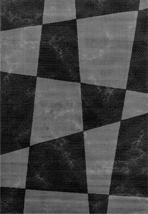 Decor24-AY Modern laagpolig vloerkleed Base zwart 2830 120x170 cm
