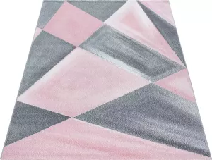 Decor24-AY Modern laagpolig vloerkleed Beta roze 120x170 cm