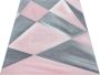 Decor24-AY Modern laagpolig vloerkleed Beta roze 160x230 cm - Thumbnail 2