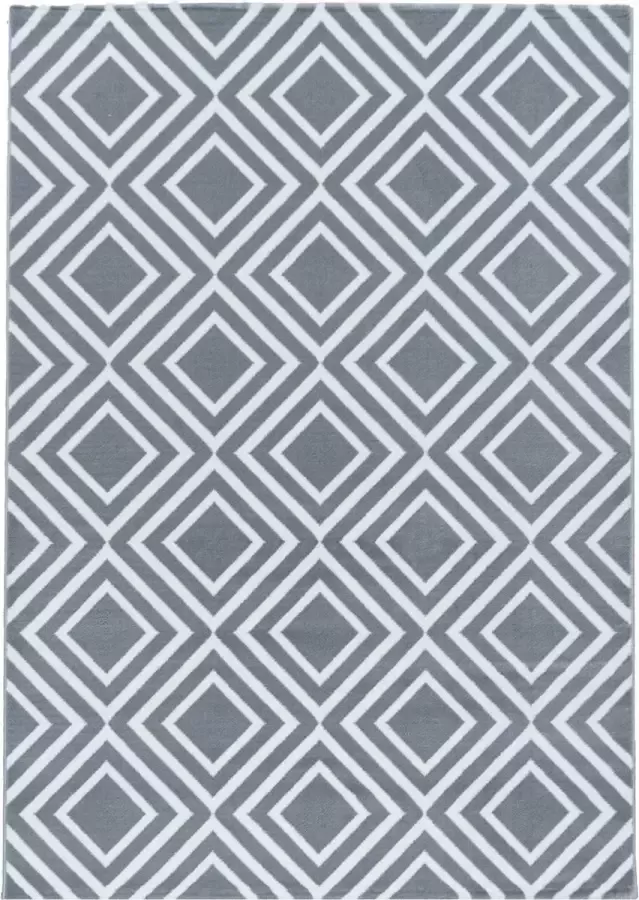 Decor24-AY Modern laagpolig vloerkleed Costa grijs 3525 80x250 cm