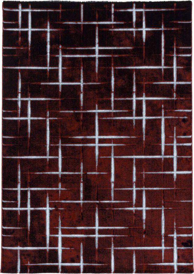 Decor24-AY Modern laagpolig vloerkleed Costa rood 3521 140x200 cm