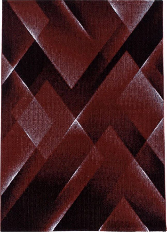 Decor24-AY Modern laagpolig vloerkleed Costa rood 3522 120x170 cm