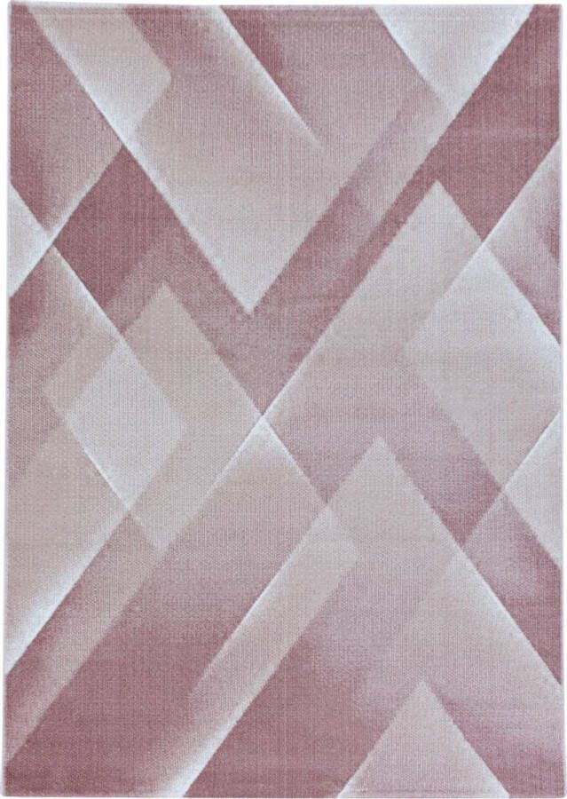 Decor24-AY Modern laagpolig vloerkleed Costa roze 3522 140x200 cm