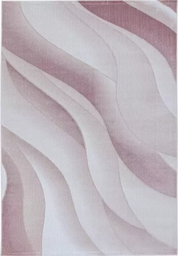 Decor24-AY Modern laagpolig vloerkleed Costa roze 3523 80x250 cm