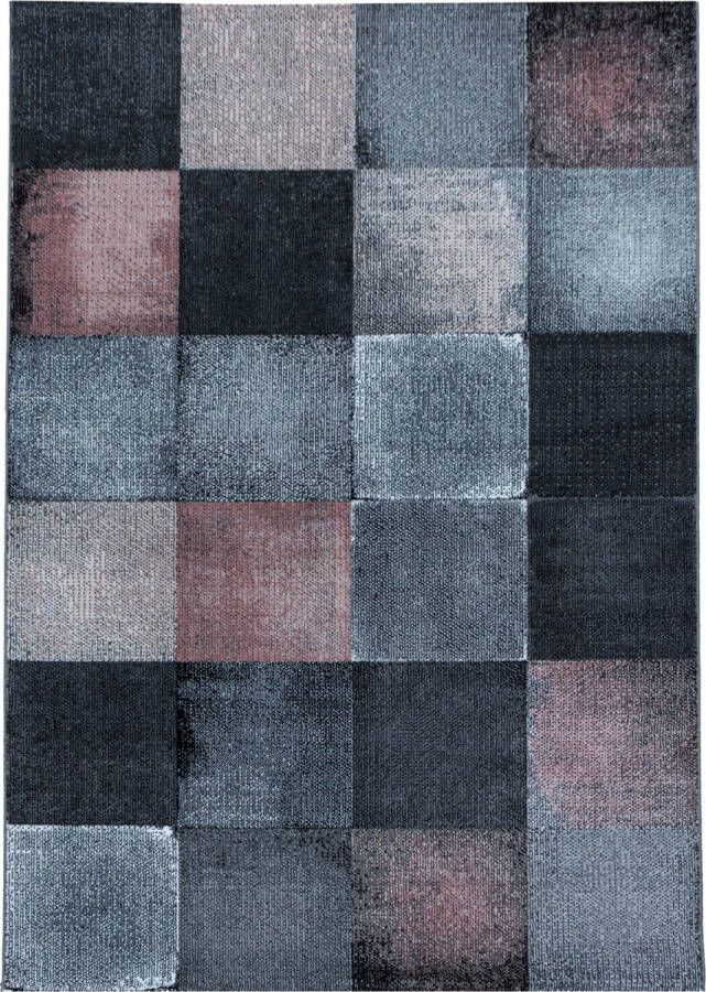 Decor24-AY Modern laagpolig vloerkleed Costa roze 3526 160x230 cm