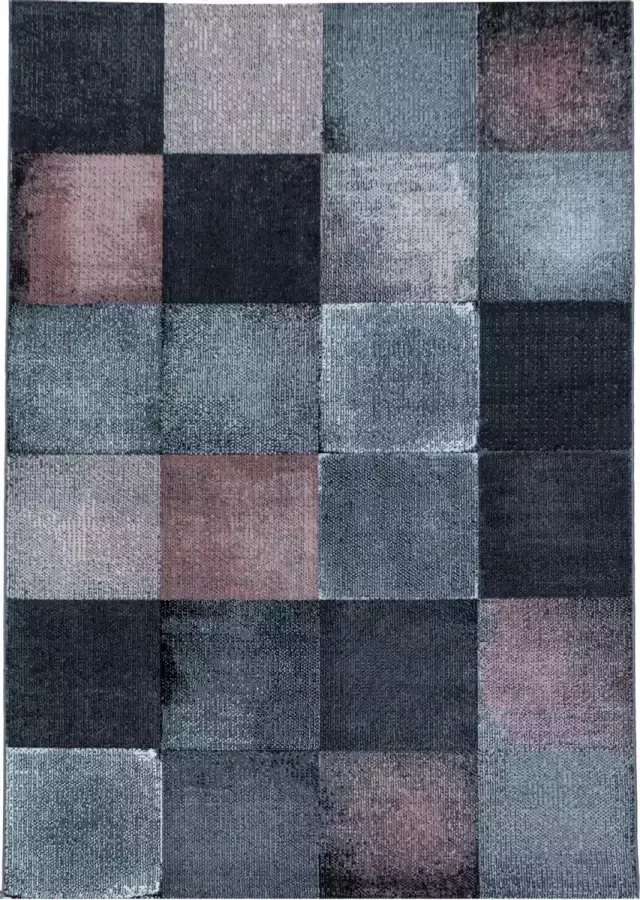 Decor24-AY Modern laagpolig vloerkleed Costa roze 3526 200x290 cm