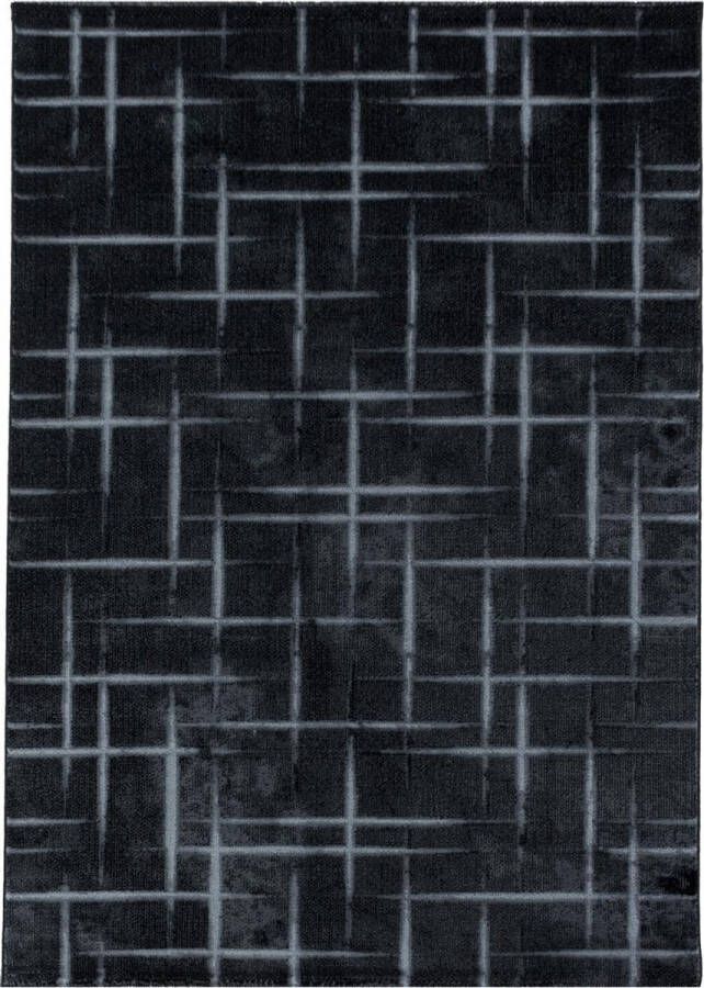 Decor24-AY Modern laagpolig vloerkleed Costa zwart 3521 120x170 cm