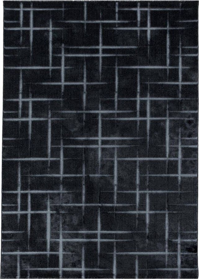 Decor24-AY Modern laagpolig vloerkleed Costa zwart 3521 160x230 cm