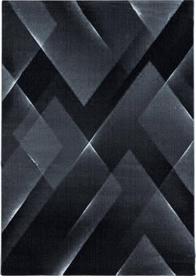 decor24-AY Modern laagpolig vloerkleed Costa zwart 3522 200x290 cm