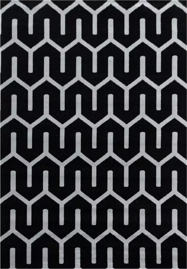 Decor24-AY Modern laagpolig vloerkleed Costa zwart 3524 120x170 cm