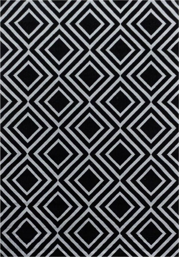 decor24-AY Modern laagpolig vloerkleed Costa zwart 3525 240x340 cm