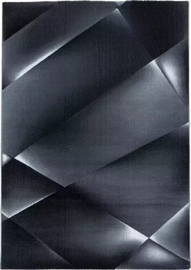 Decor24-AY Modern laagpolig vloerkleed Costa zwart 3527 120x170 cm