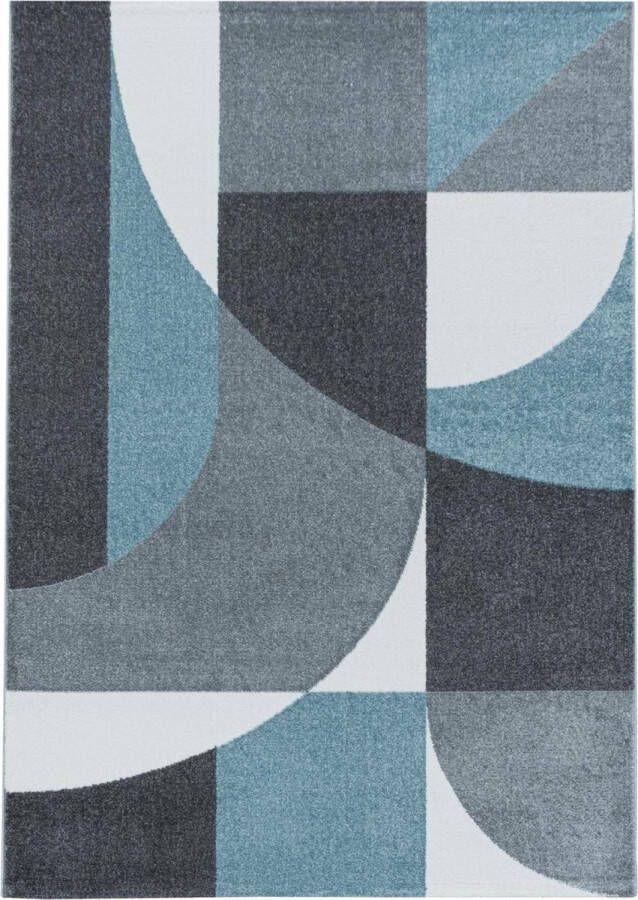 Decor24-AY Modern laagpolig vloerkleed Efor blauw 3711 160x230 cm