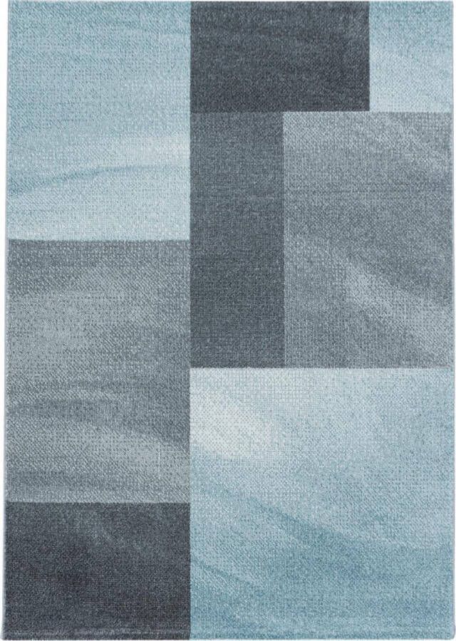 Decor24-AY Modern laagpolig vloerkleed Efor blauw 3712 120x170 cm - Foto 1