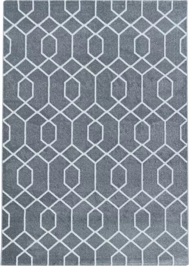 Decor24-AY Modern laagpolig vloerkleed Efor grijs 3713 140x200 cm