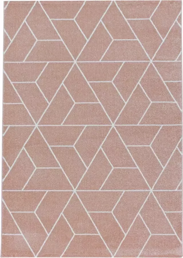 Decor24-AY Modern laagpolig vloerkleed Efor roze 3715 120x170 cm